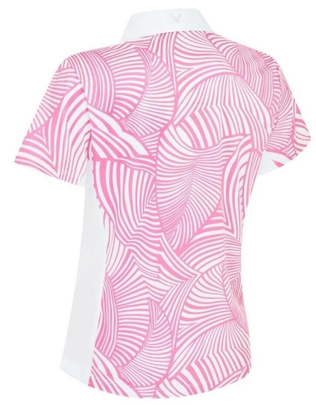 Callaway Stencil Floral Damen Poloshirt, rosa