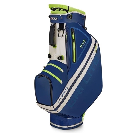 Big Max Dri Lite Hybrid Tour 2 stand bag, dunkelblau/limette