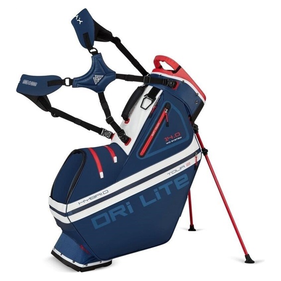 Big Max Dri Lite Hybrid Tour 2 stand bag, dunkelblau/rot/weiss