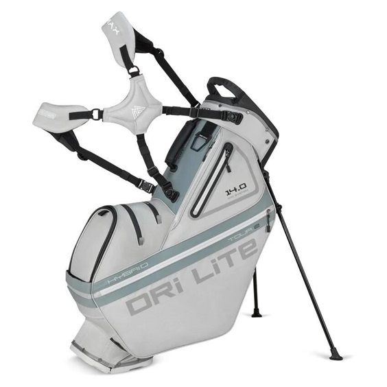 Big Max Dri Lite Hybrid Tour 2 stand bag, silber/grau
