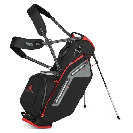 Big Max Dri Lite Feather 2 Standbag, schwarz/rot