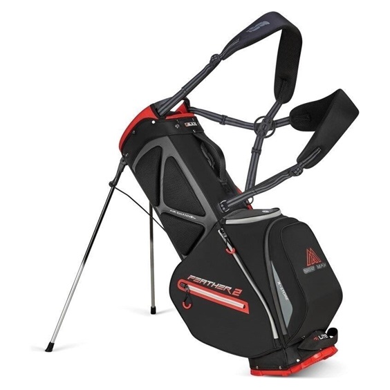 Big Max Dri Lite Feather 2 Standbag, schwarz/rot