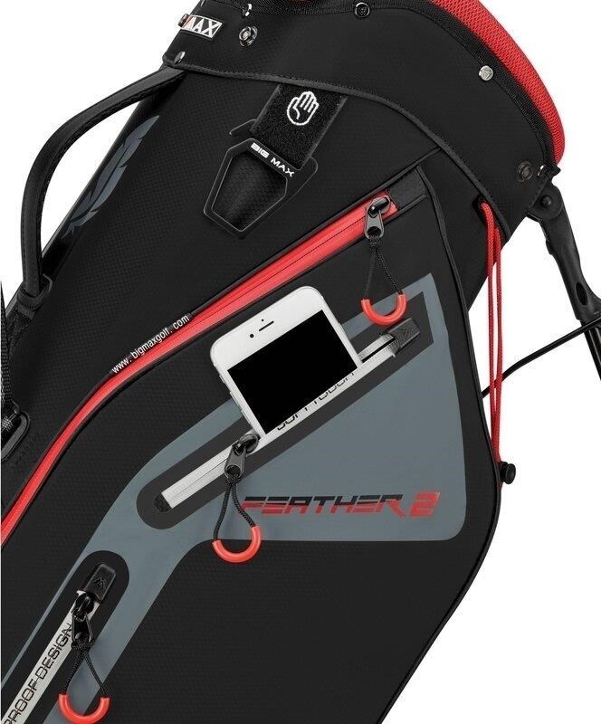Big Max Dri Lite Feather 2 Standbag, schwarz/rot