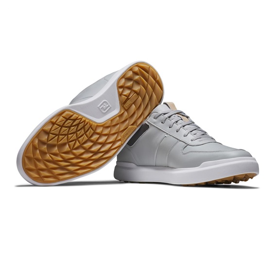 FootJoy Contour Casual Herren Golfschuhe, grau/weiss