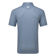 FootJoy Houndstooth Geo Lisle Herren Poloshirt, dunkelblau