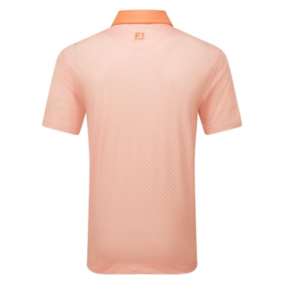 FootJoy Checker Print Lisle Herren Poloshirt, orange