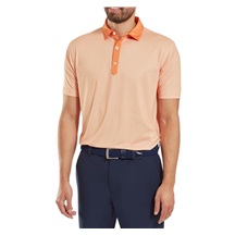 FootJoy Checker Print Lisle Herren Poloshirt, orange