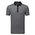 FootJoy Checker Print Lisle Herren Poloshirt, schwarz/weiss
