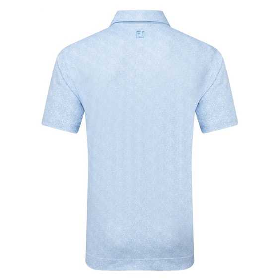 FootJoy Speckle Print Pique Herren Poloshirt, blue jay/white