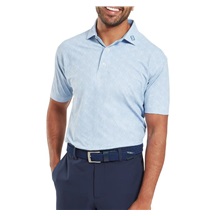 FootJoy Speckle Print Pique Herren Poloshirt, blue jay/white