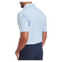 FootJoy Speckle Print Pique Herren Poloshirt, blue jay/white