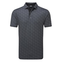 FootJoy Speckle Print Pique Herren Poloshirt, schwarz
