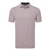 FootJoy Balance Stripe Lisle Herren Poloshirt, white/black/hibiscus/flint