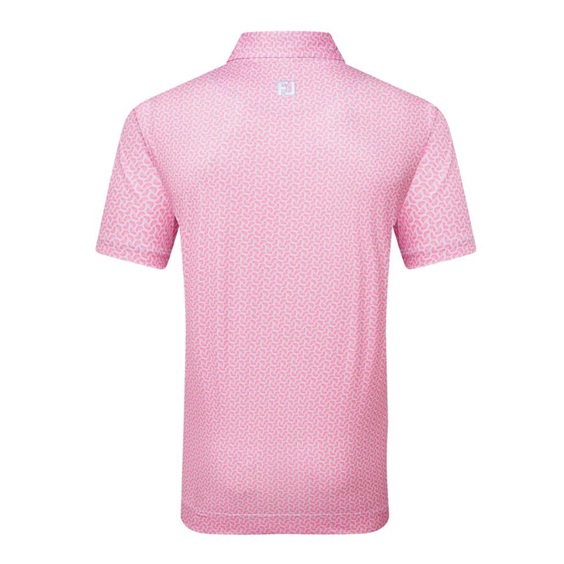 FootJoy Citrus Print Lisle mens polo Herren Poloshirt, rosa
