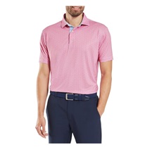 FootJoy Citrus Print Lisle mens polo Herren Poloshirt, rosa