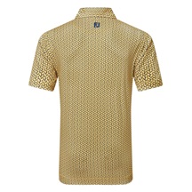 FootJoy Citrus Print Lisle mens polo Herren Poloshirt, taxi/navy