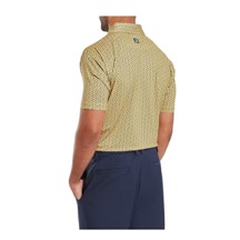 FootJoy Citrus Print Lisle mens polo Herren Poloshirt, taxi/navy