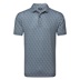 FootJoy Floral Sketch Print Herren Poloshirt, weiss/dunkelblau