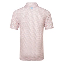 FootJoy Floral Sketch Print Herren Poloshirt, orange/weiss