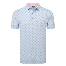 FootJoy Flower Bud Foulard Lisle Poloshirt, blau