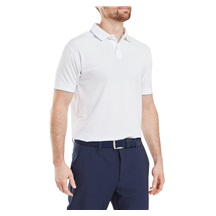 FootJoy Tipped Pique Herren Poloshirt, weiss