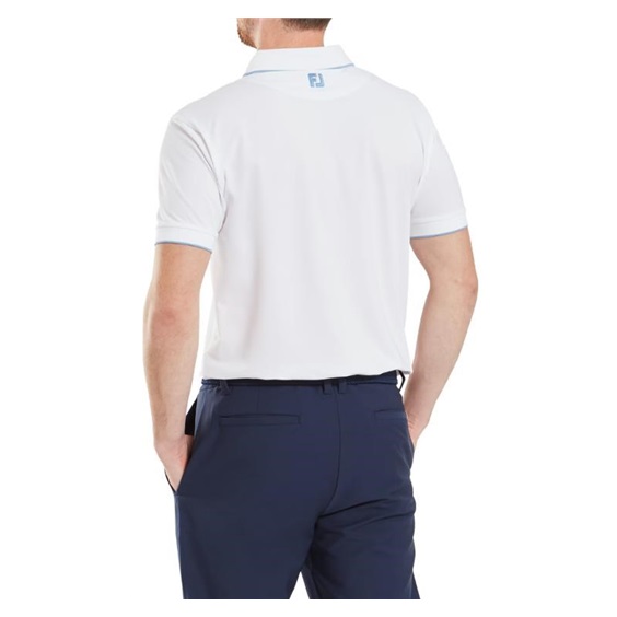 FootJoy Tipped Pique Herren Poloshirt, weiss