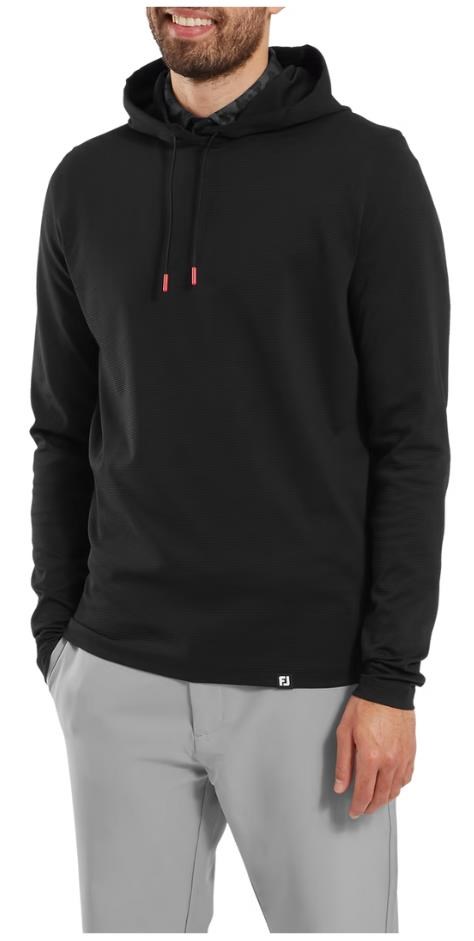 FootJoy Ottoman Jacquard Hoodie Herren Sweatshirt, schwarz