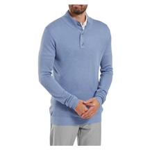 FootJoy Drirelease Button Placket Herren Knopfleisten Pullover, blau