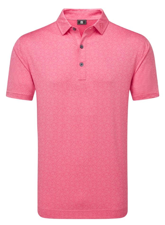 FootJoy Raker Print Lisle Herren Poloshirt, rosa