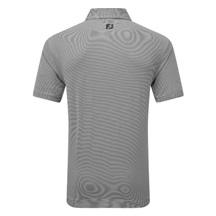 FootJoy Micro Feeder Stripe Lisle Herren Poloshirt, schwarz/weiss