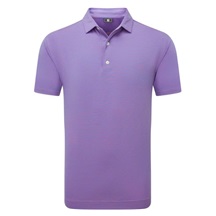 FootJoy Micro Feeder Stripe Lisle Herren Poloshirt, marine/pink