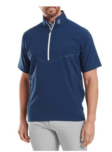 FootJoy Zephyr Short Sleeve Windshirt Herren Windjacke, Navy