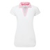 FootJoy Cap Sleeve Print Trim Lisle Damen Poloshirt, weiss/rosa