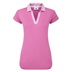 FootJoy Cap Sleeve Print Trim Lisle Damen Poloshirt, rosa