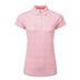 FootJoy Animal Print Cap Sleeve Lisle Damen Poloshirt, rosa