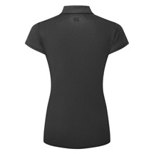 FootJoy Animal Print Cap Sleeve Lisle Damen Poloshirt, schwarz