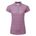 FootJoy Animal Print Cap Sleeve Lisle Damen Poloshirt, rosa/schwarz/weiss