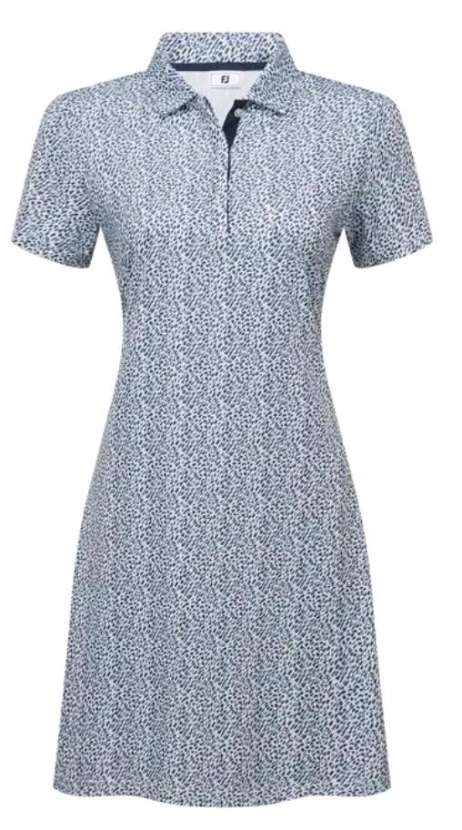 FootJoy Animal Print Damen Golfkleid, dunkelblau/weiss