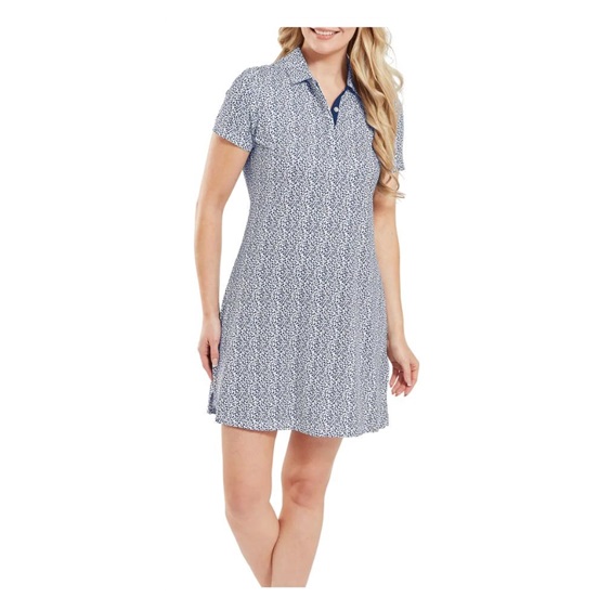 FootJoy Animal Print Damen Golfkleid, dunkelblau/weiss