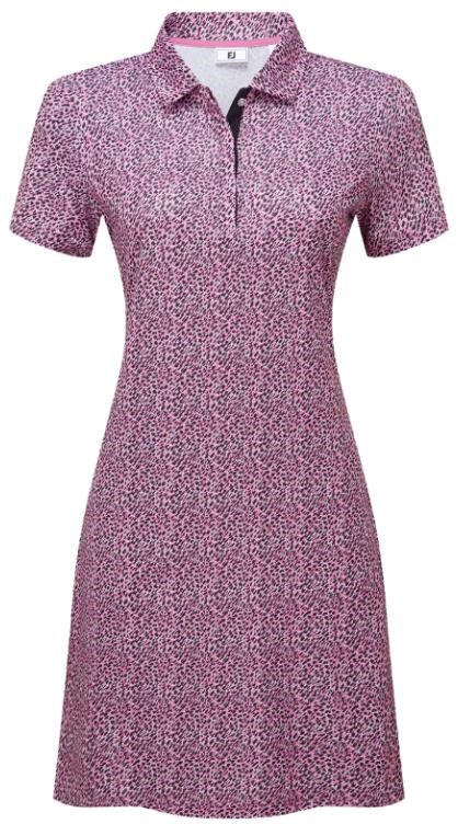 FootJoy Animal Print Damen Golfkleid, rosa/schwarz
