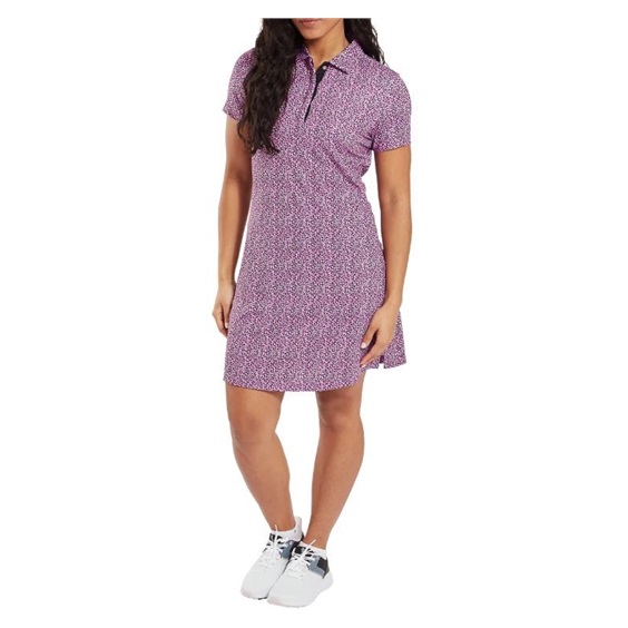 FootJoy Animal Print Damen Golfkleid, rosa/schwarz
