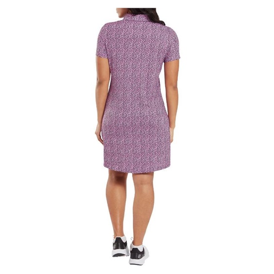 FootJoy Animal Print Damen Golfkleid, rosa/schwarz