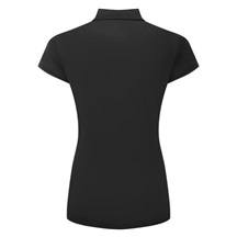 FootJoy Cap Sleeve Lisle Damen Poloshirt, schwarz