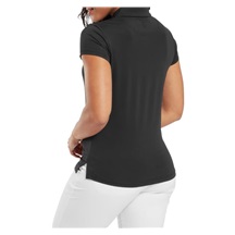 FootJoy Cap Sleeve Lisle Damen Poloshirt, schwarz