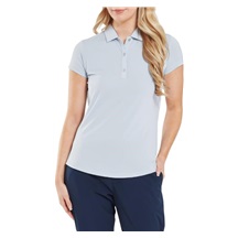 FootJoy Cap Sleeve Lisle Damen Poloshirt, skyway