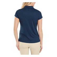 FootJoy Painted Floral Cap Sleeve Lisle Damen Poloshirt, dunkelblau