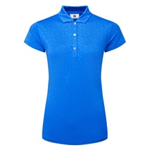 FootJoy Painted Floral Cap Sleeve Lisle Damen Poloshirt, blau