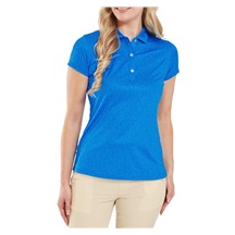 FootJoy Painted Floral Cap Sleeve Lisle Damen Poloshirt, blau