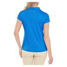 FootJoy Painted Floral Cap Sleeve Lisle Damen Poloshirt, blau