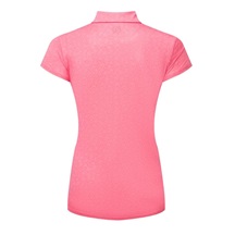 FootJoy Painted Floral Cap Sleeve Lisle Damen Poloshirt, rosa